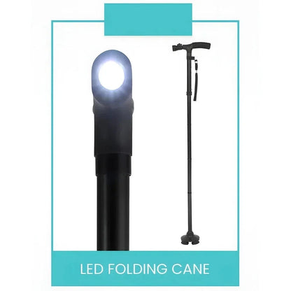 SecureStep Cane – LED + Fall Alert