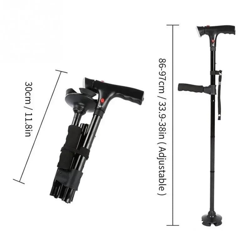 SecureStep Cane – LED + Fall Alert